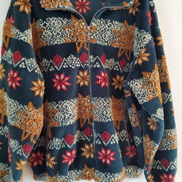 Tsunami Sport Zip Up Sweater Size Medium Snowflake multicolor - Picture 6 of 6